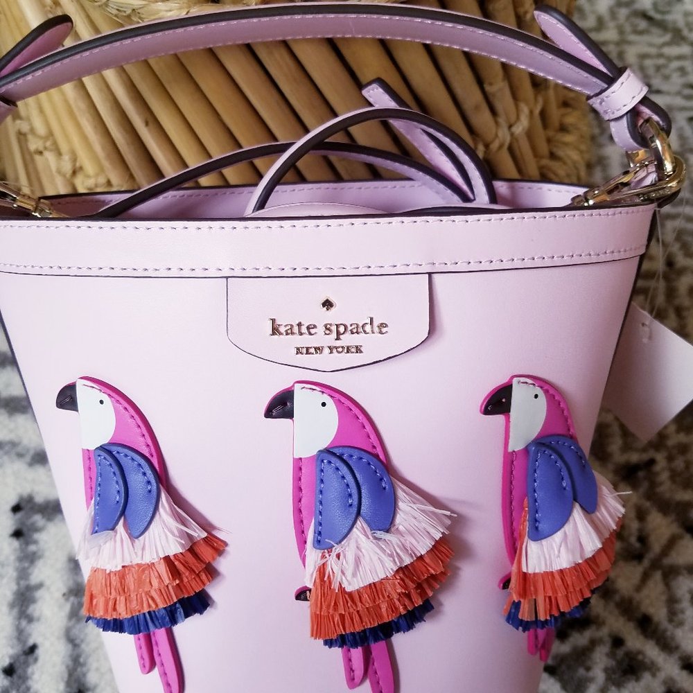 Kate Spade Pippa Flock Party Small Bucket Bag - Picture 3 of 9